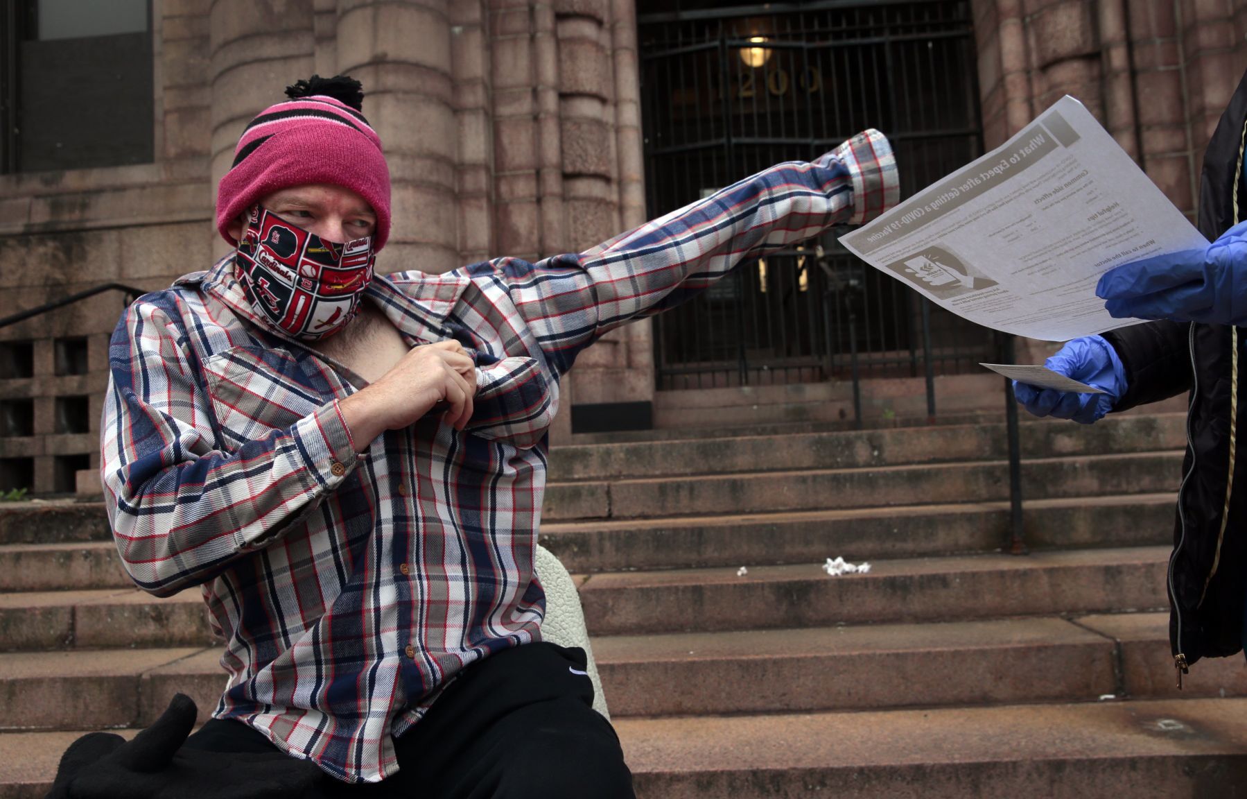 Vaccines brought to downtown homeless